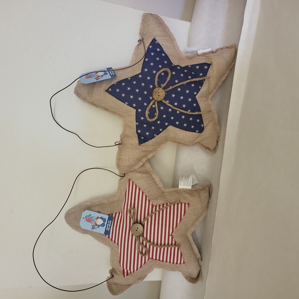 Patriotic Rustic Stars, Burlap